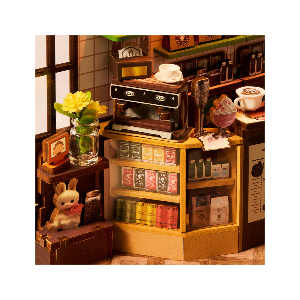 Robotime Rolife 3DWP Holiday Café  Wooden Puzzle Building