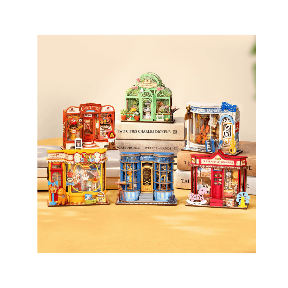 Robotime Rolife  Melody Instrument Shop 3D Wooden Book Nook