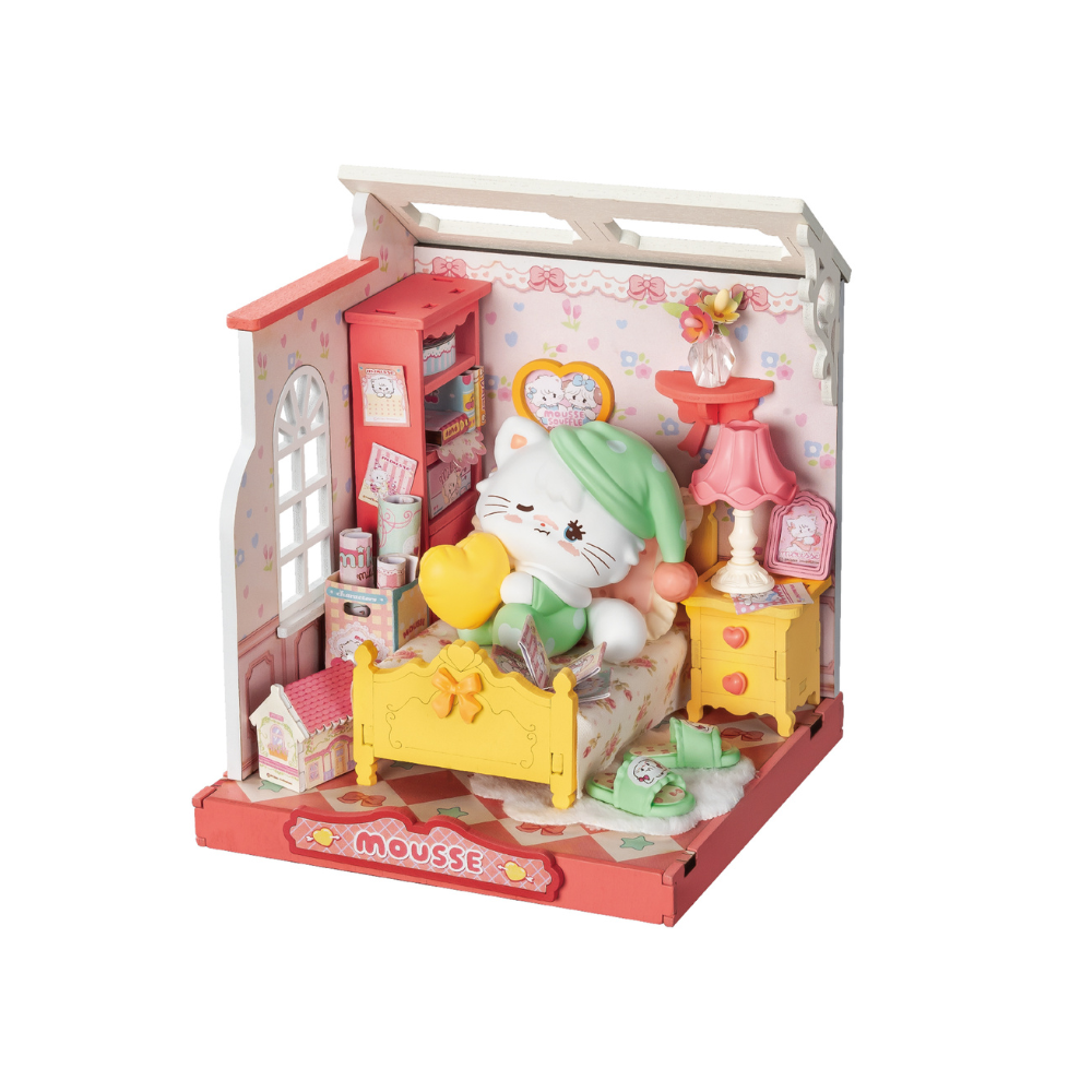 Robotime Rolife Sweet Night Mousse Dessert Shop 3D Wooden Book Nook Kit