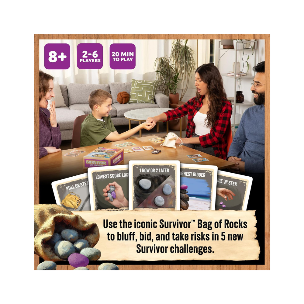 Survivor: Let’s Go to Rocks Game – Strategy and Challenge Party Game