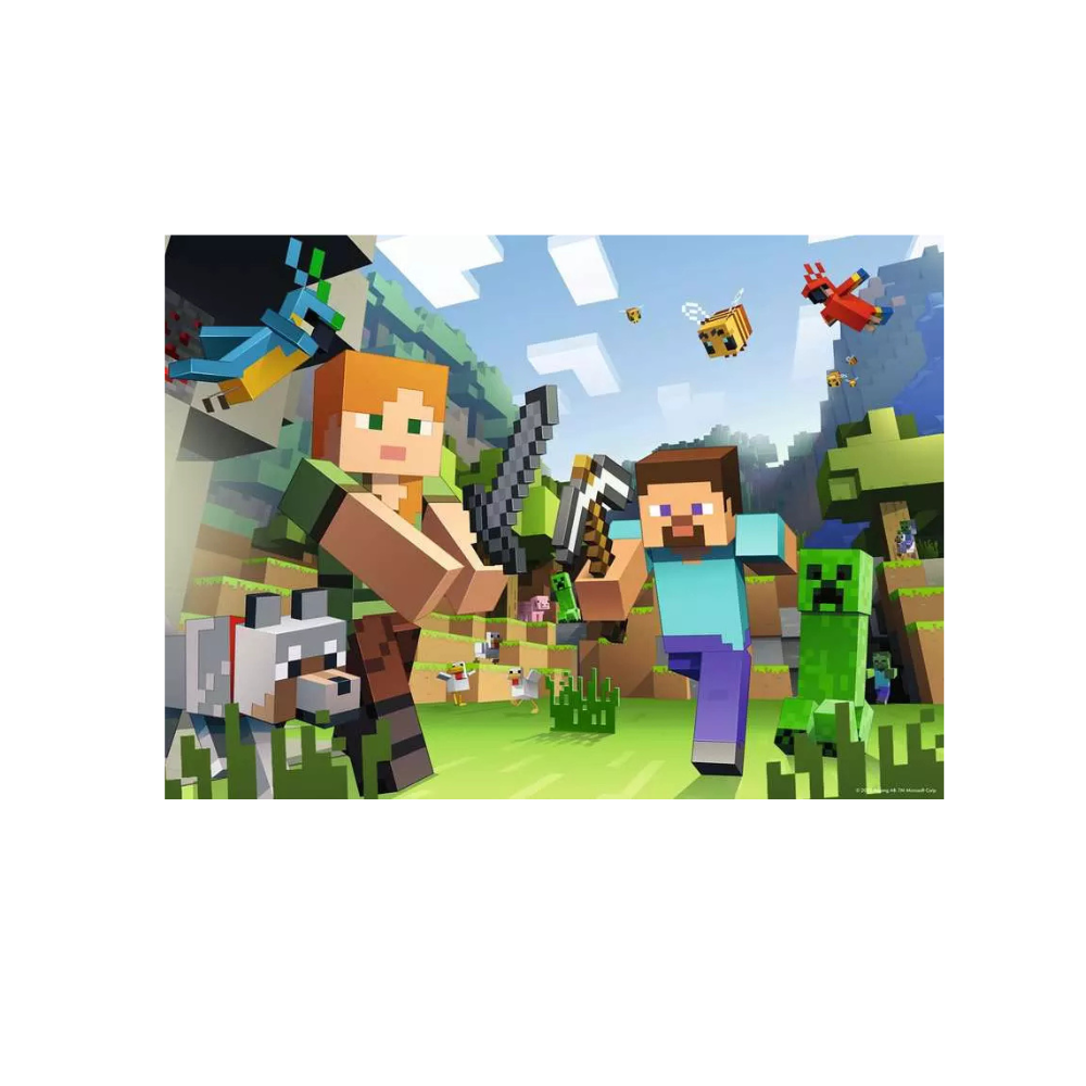 Ravensburger Children’s puzzle 4×100 pieces – Minecraft – Bumper Pack