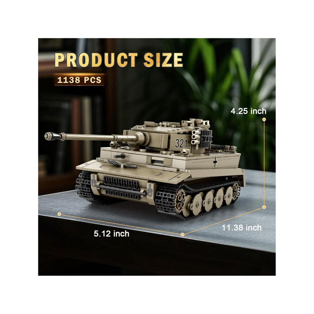 Tiger Tank Building Set – 1,138 Pieces