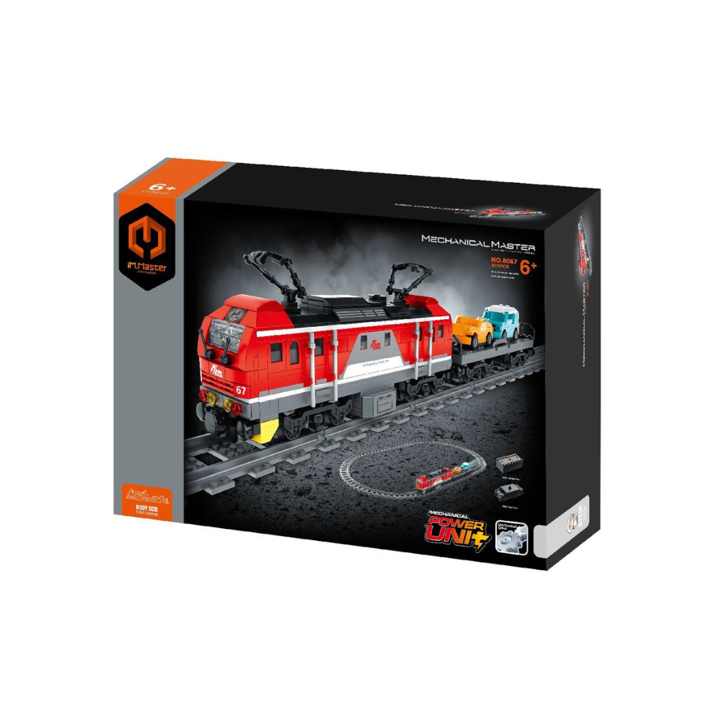 Red Electric Locomotive Building Block Set – 617 Pieces