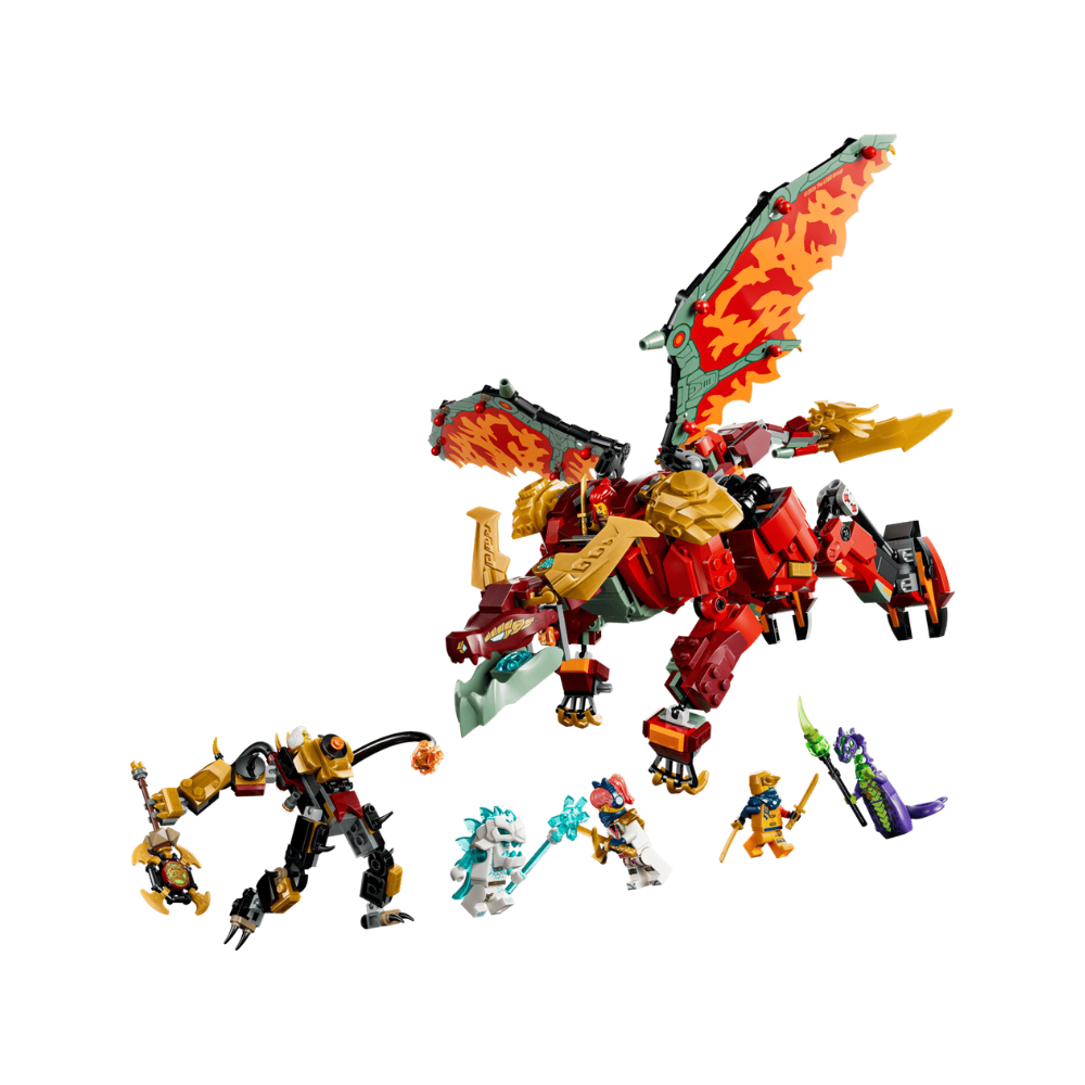 LEGO NINJAGO Wyldfyre’s Transforming Dragon Mech – 821 Pieces