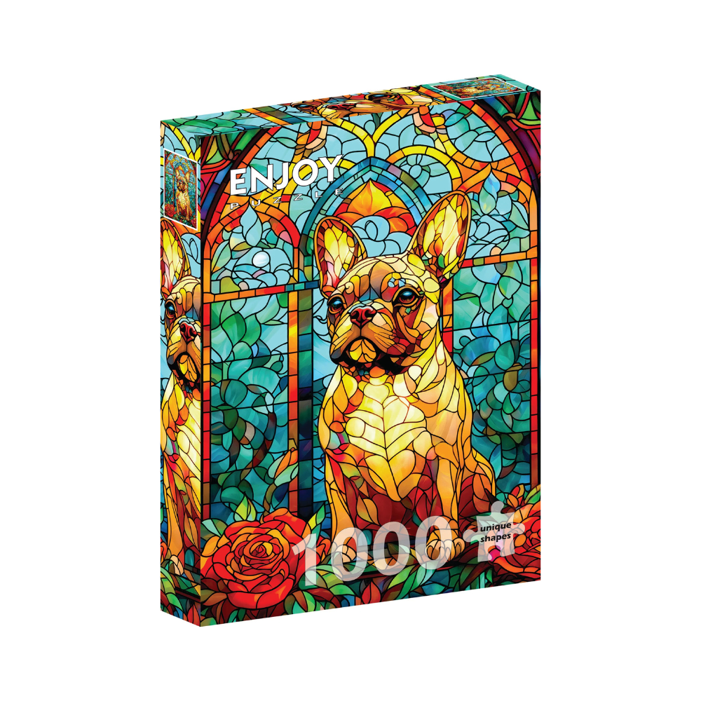 French Bulldog Stained Glass 1000 Piece – Jigsaw Puzzle
