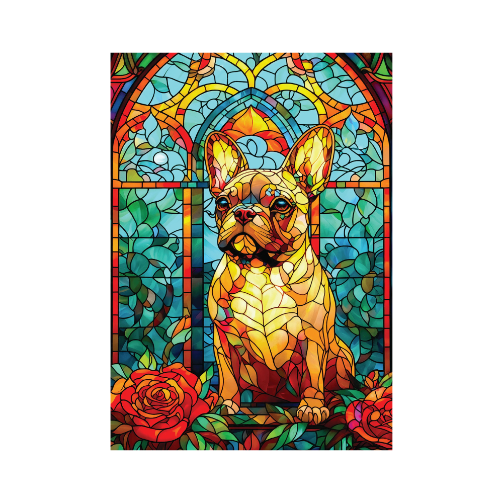 French Bulldog Stained Glass 1000 Piece – Jigsaw Puzzle