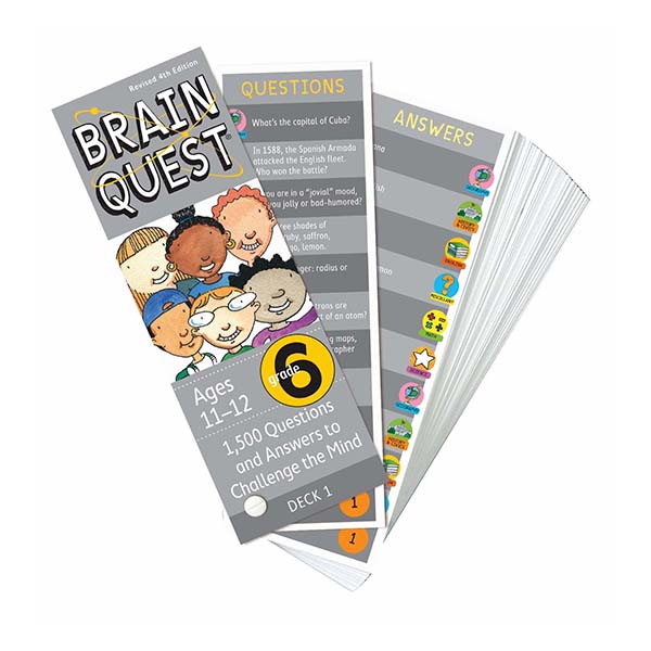 Brain Quest 6Th Grade Q&A Cards 1,500 Questions And Answers Mind