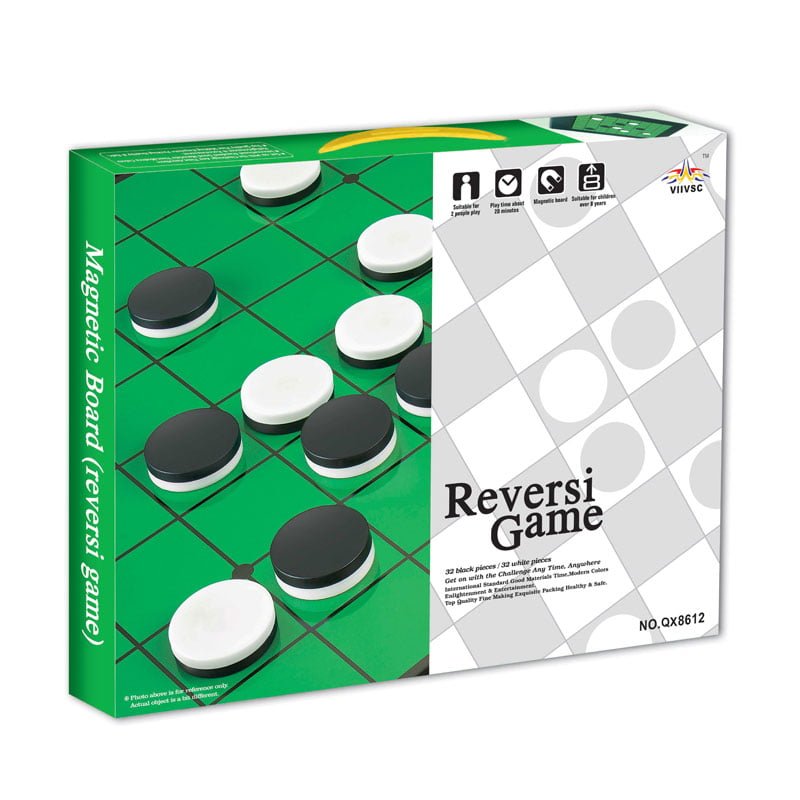Reversi Board Game Set, Foldable Classic Strategy Game For