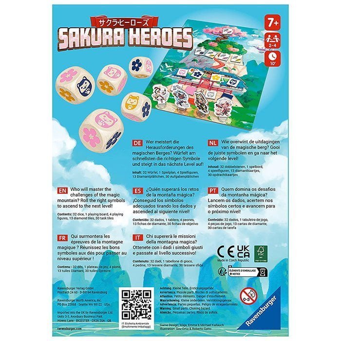 Ravensburger Sakura Heroes Dice Board Game Mind Games USA