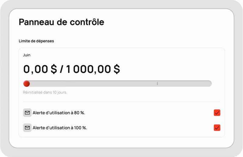Contrôle complet de votre budget IA