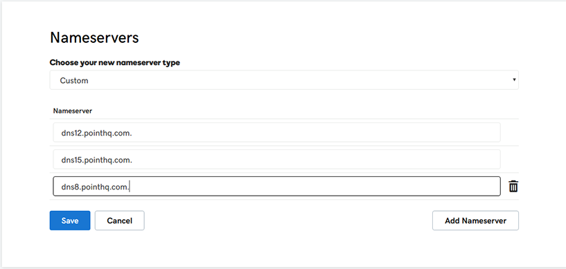 Update your name server information on Go Daddy