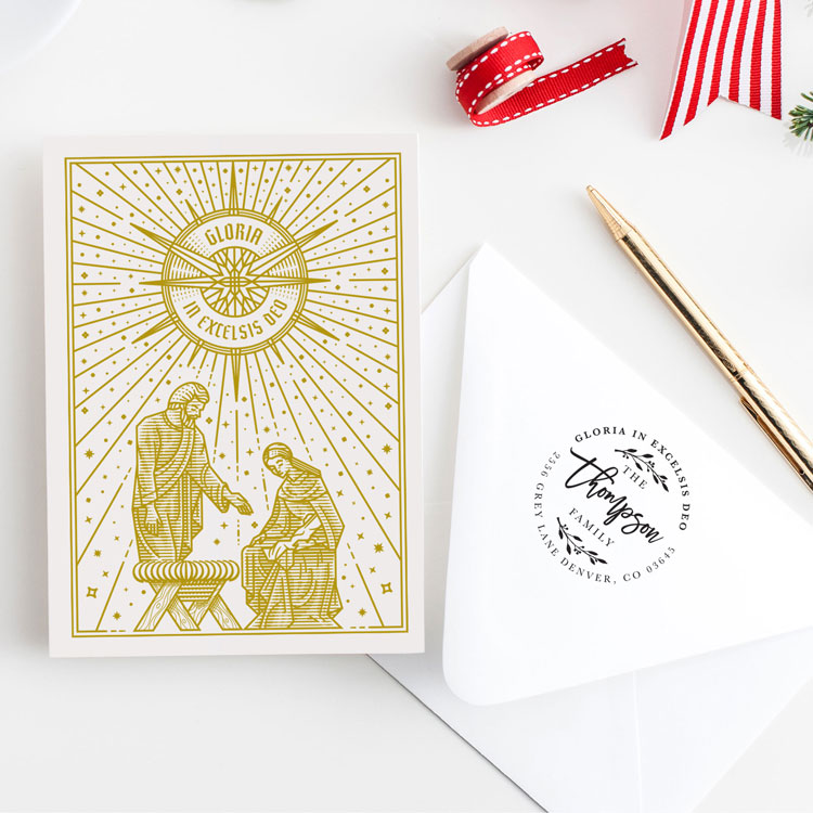 Gloria in Excelsis Deo. Glory to God in the Highest. New Christmas Card! Send loved ones encouraging notes on our flat card collection.