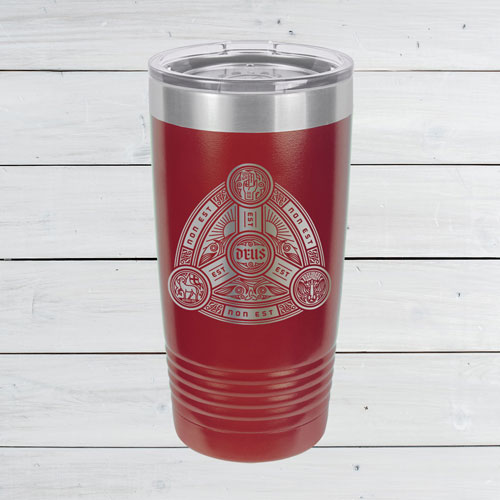 The 20 and 30 ounce premium tumblers are double wall insulated and vacuum sealed to efficiently keep your beverage hot or cold. The 20 ounce has become the most popular, especially ideal for the coffee connoisseur on the go.