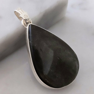 Dije Gota Obsidiana Dorada