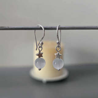 Aretes de Selenita mini Estrella