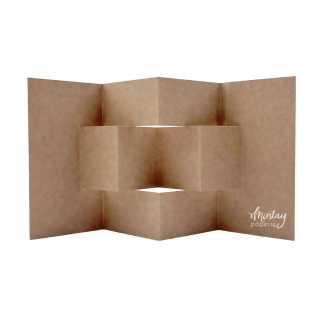 MP - Tarjetas formas kraft x5un 15x25cm
