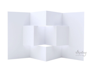 MP - Tarjetas formas blanco x5un 15x25cm