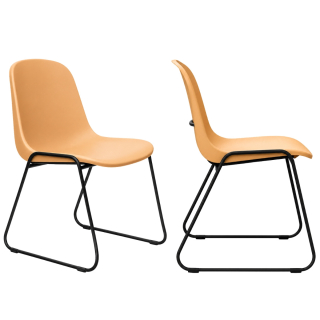 Silla Beta Loop Beige Base Negra