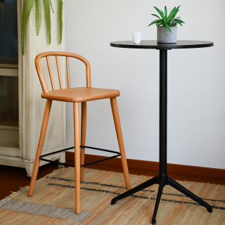 Set 1 Mesa Barra Tripod Neo + 2 Bancos Port