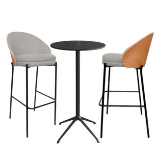 Set 1 Mesa Barra Tripod Neo + 2 Bancos Perth