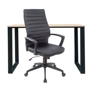 Set 1 Escritorio Standard Melamine Base OH 120X60 + 1 Silla Kuries