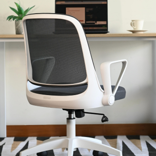 Set 1 Escritorio Ohh 90x50  Rovere/Blanco + 1 Silla Camberra Lux