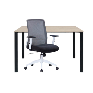 Set 1 Escritorio Krona 120x60 Rovere + 1 Silla Luton