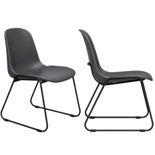 Silla Beta Loop Grafito Base Negra
