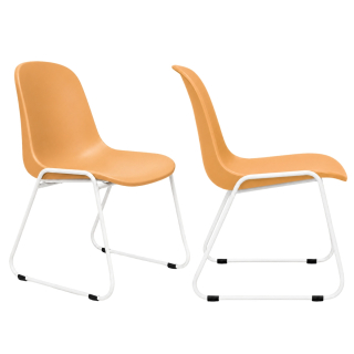 Silla Beta Loop Beige Base Blanca