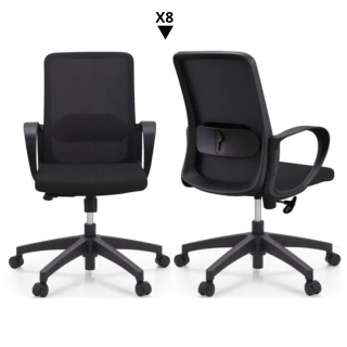 Pack 8 Sillas Lacoste Negra