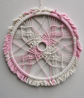 Mandala macramé rosa (EN STOCK)