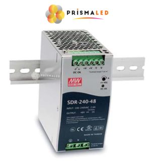 Fuente DIN SDR-240-48 MEAN WELL | 240W 48V Industrial
