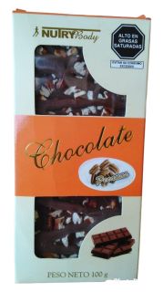 CHOCOLATE CON PECANAS 100GR - NUTRI BODY