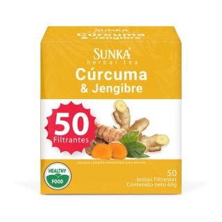 FILTRANTE CÚRCUMA Y JENGIBRE 50UND - SUNKA