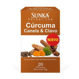 FILTRANTE CÚRCUMA, CANELA Y CLAVO 20UNID - SUNKA