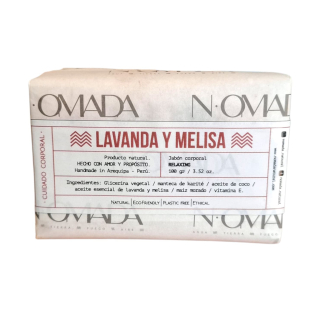 JABÓN CORPORAL LAVANDA Y MELISA 100GR - NOMADA