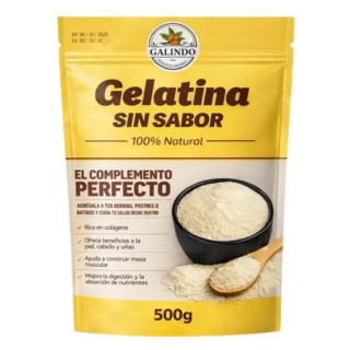 GELATINA SIN SABOR 500GR - GALINDO
