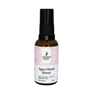 AGUA FLORAL DE ROSAS 30ML - AROMA Y PAZ