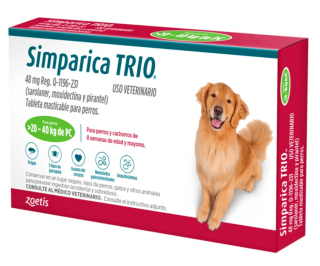 Simparica Trio Verde (20 Kg - 40 Kg)