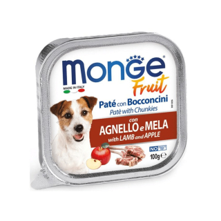 Monge Natural Fruit Cordero y Manzana x 100 Gr