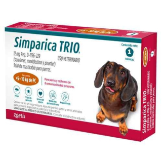 Simparica Trio Caramel 5.1-10 Kg X 1 Tabl