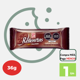 Galleta RELLENITAS Sabor Chocolate 36g