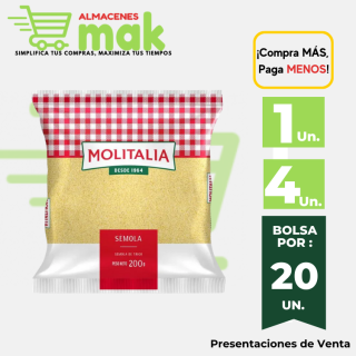Sémola MOLITALIA Bolsa 200g.