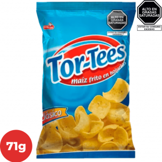 Maiz Frito en Hojuelas TORTEES FRITO LAY Clasicos Bolsa 71g.