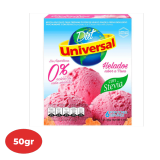 Mezcla en Polvo para Helados UNIVERSAL Fresa Caja 50g.