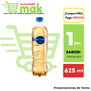 Agua SAN LUIS Con Gas Sabor Maracuyá Botella 625 ml