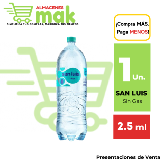 Agua SAN LUIS Sin Gas Botella 2.5 L