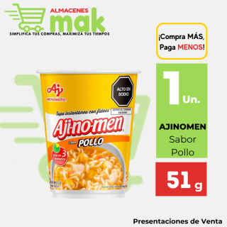 Sopa Instantánea AJINOMEN Sabor Pollo Vaso 51g.