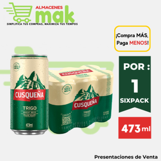 Cerveza Cusqueña de  Trigo lata 473ml.