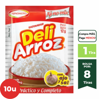Sazonador Deli Arroz AJINOMIX Sobre 12g. Tira 10Un.